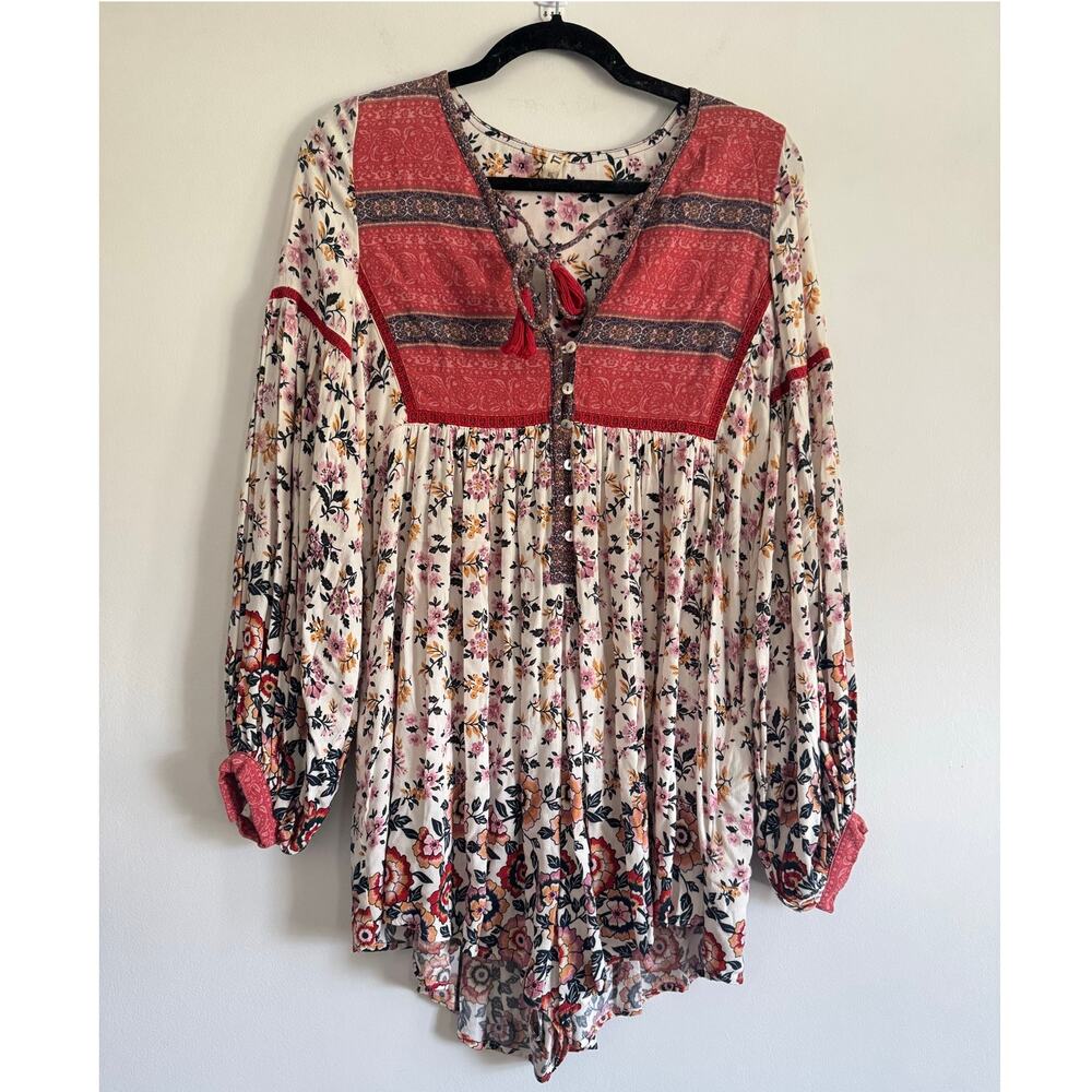 Spell & The Gypsy Elle Boho Floral Romper XS Fits medium
